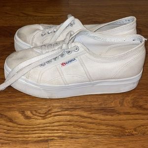 Superga 2790 Platform White Sneakers